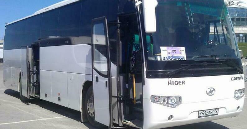 Автобус Хайгер до 45 мест в аренду в Сочи